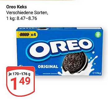 Oreo Keks Verschiedene Sorten, 1 kg: 8,47–8,76