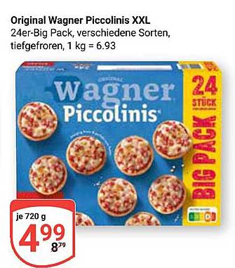 Original Wagner Piccolinis XXL 24er-Big Pack, tiefgefroren