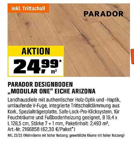 PARADOR DESIGNBODEN „MODULAR ONE“ EICHE ARIZONA