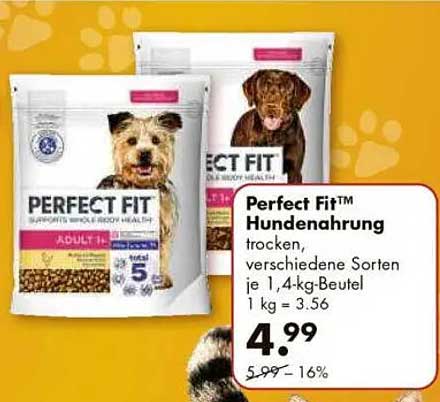 Perfect Fit™ Hundenahrung trocken, verschiedene Sorten je 1,4-kg-Beutel