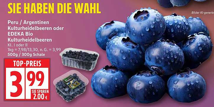 Peru / Argentinien Kulturheidelbeeren oder EDEKA Bio Kulturheidelbeeren