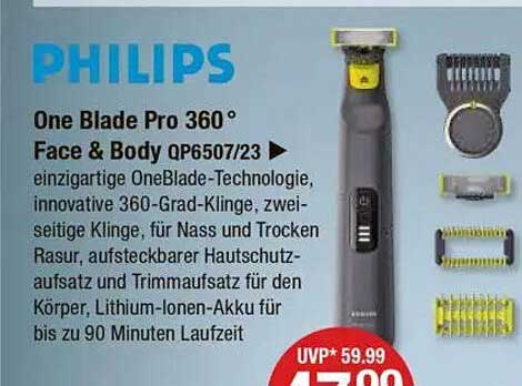 Philips One Blade Pro 360° Face & Body QP6507/23