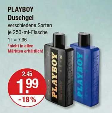 PLAYBOY Duschgel verschiedene Sorten je 250-ml-Flasche