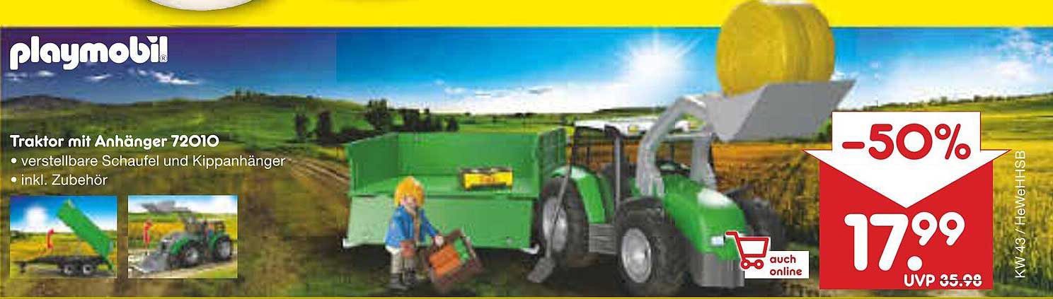 Playmobil Traktor mit Anhänger 72010