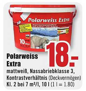 Polarweiss Extra 10 Liter - Mattweiß für den perfekten Anstrich