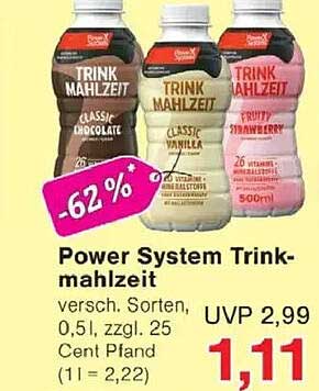 Power System Trinkmahlzeit 500ml - Verschiedene Sorten