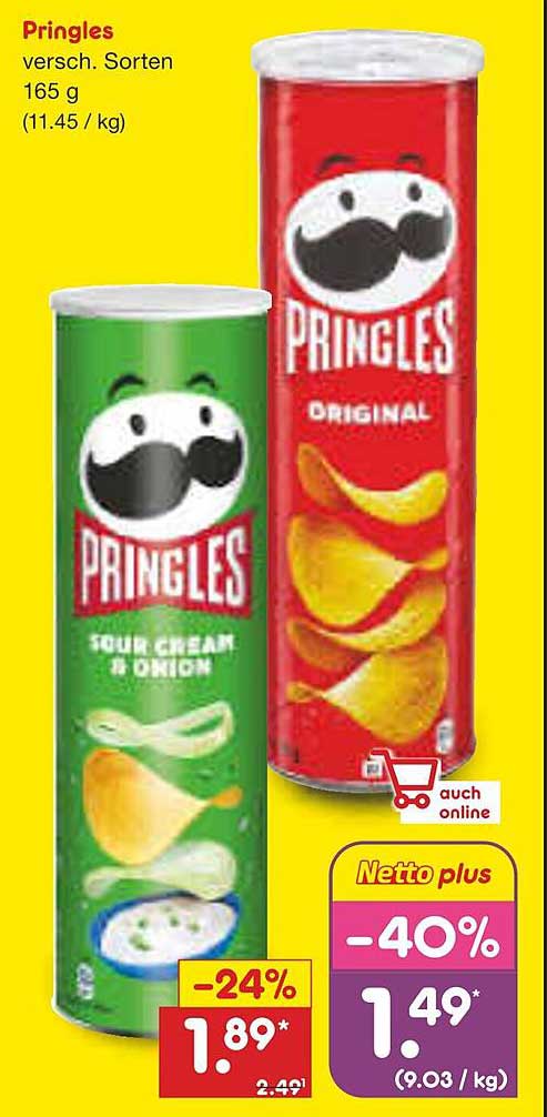 Pringles verschiedene Sorten 165 g