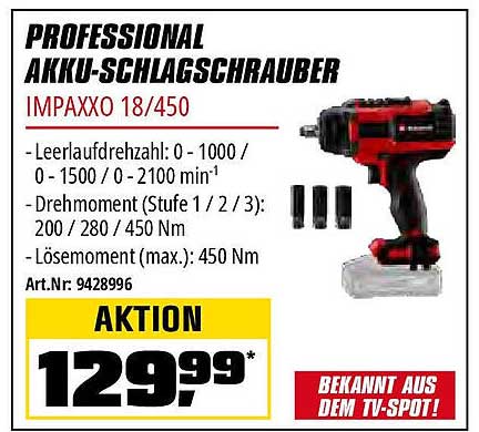 PROFESSIONAL AKKU-SCHLAGSCHRAUBER IMPAXXO 18/450