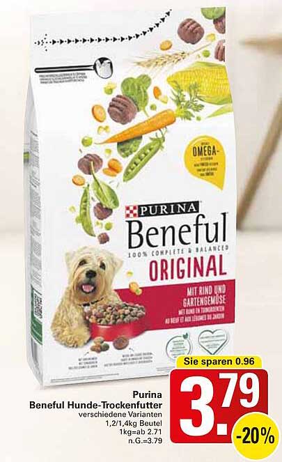 Purina Beneful Hundefutter Original 1,2/1,4kg