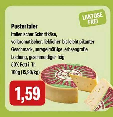 Pustertaler - Italienischer Schnittkäse