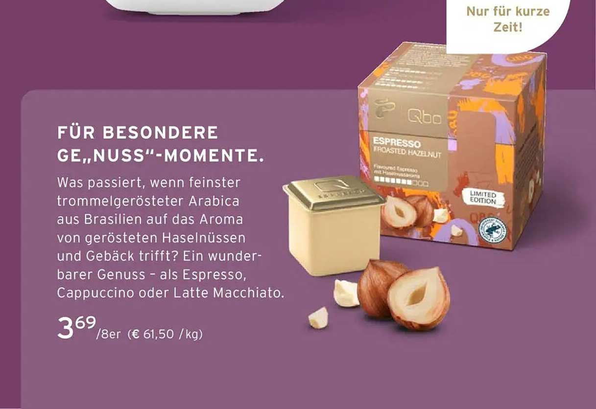 Qbo Espresso Haselnuss - Limited Edition