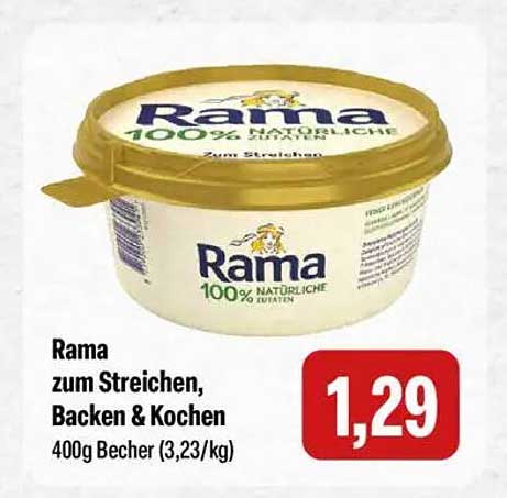 Rama zum Streichen, Backen & Kochen 400g Becher