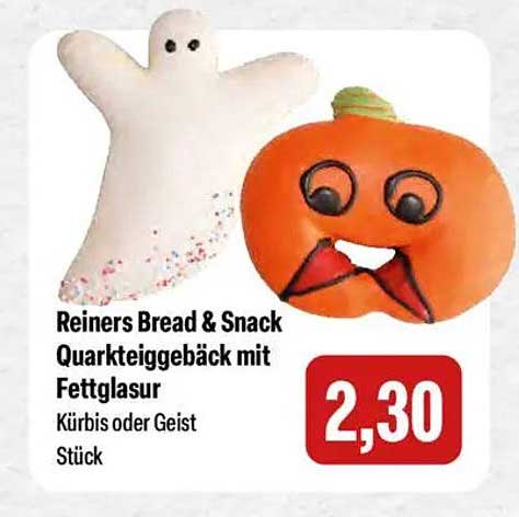 Reiners Bread & Snack Quarkteiggebäck mit Fettglasur - Kürbis oder Geist