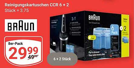 Reinigungs kartuschen CCR 6 + 2 von BRAUN