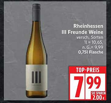 Rheinhessen III Freunde Weine - 0,75l Flasche