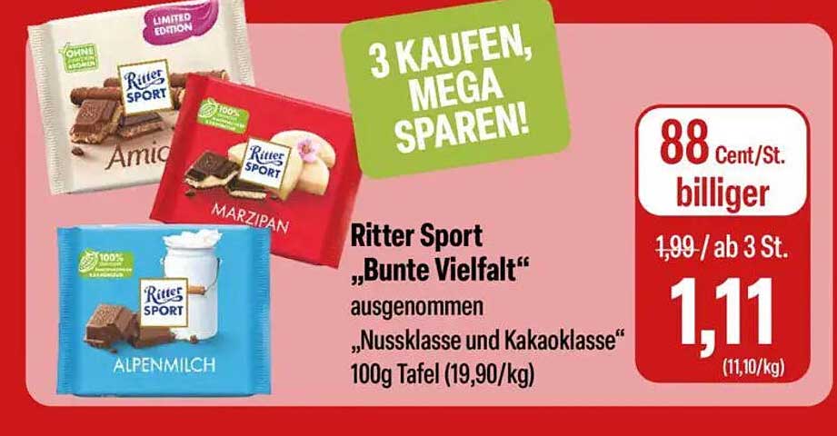 Ritter Sport „Bunte Vielfalt“ - Jetzt im Feneberg-Prospekt