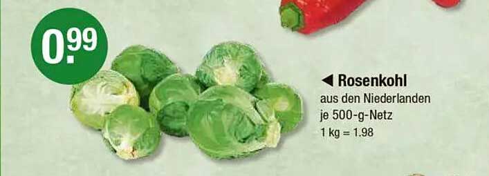 Rosenkohl aus den Niederlanden je 500-g-Netz