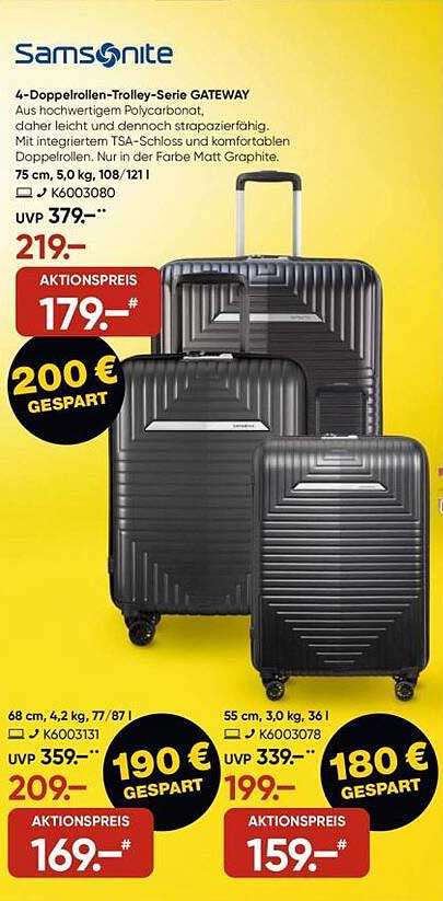 Samsonite 4-Doppelrollen-Trolley-Serie GATEWAY
