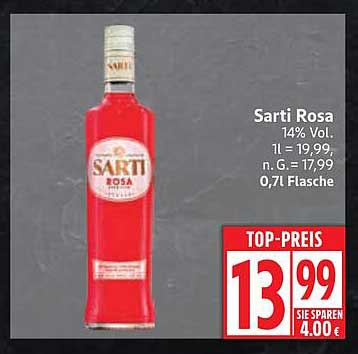Sarti Rosa 14% Vol. 0,7L Flasche