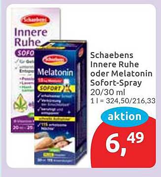 Schaebens Innere Ruhe oder Melatonin Sofort-Spray 20/30 ml