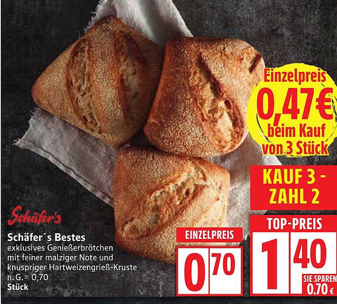 Schäfer´s Bestes Genießerbrötchen mit feiner malziger Note