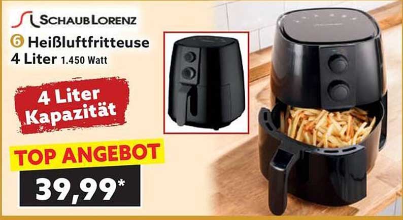Schaub Lorenz Heißluftfritteuse 4 Liter 1.450 Watt