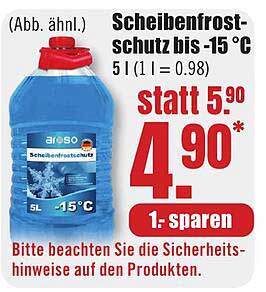 Scheibenfrostschutz bis -15 °C