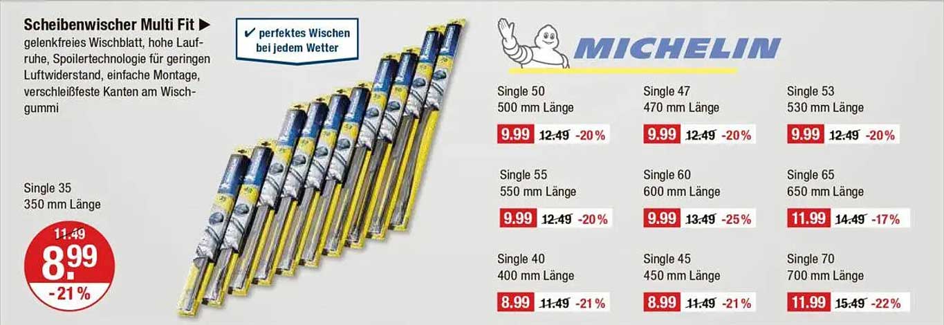 Scheibenwischer Multi Fit von Michelin - Jetzt im Angebot!
