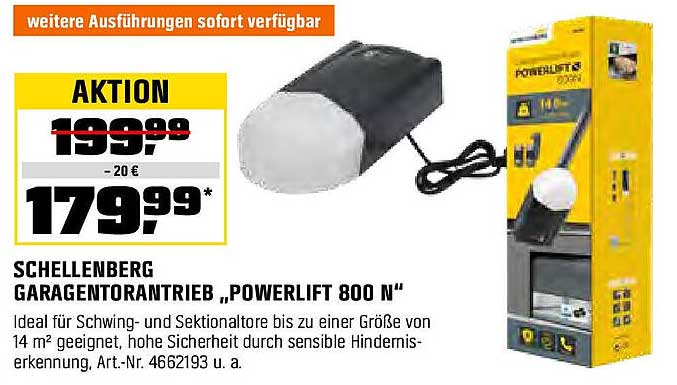 Schellenberg Garagentorantrieb „PowerLift 800 N“