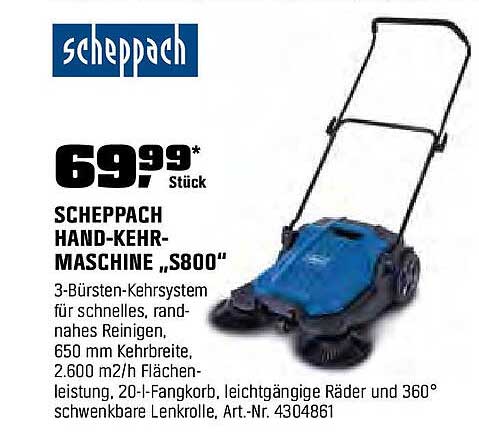 SCHEPPACH HAND-KEHRMASCHINE 'S800'
