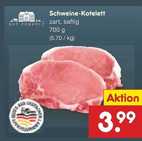 Schweine-Kotelett - zart und saftig