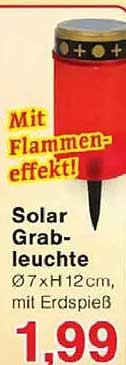 Solar Grableuchte Ø7 x H12 cm, mit Erdspieß