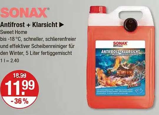 SONAX Antifrost + Klarsicht Scheibenreiniger für den Winter
