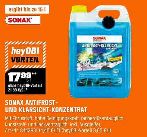 SONAX Antifrost- und Klarsicht-Konzentrat