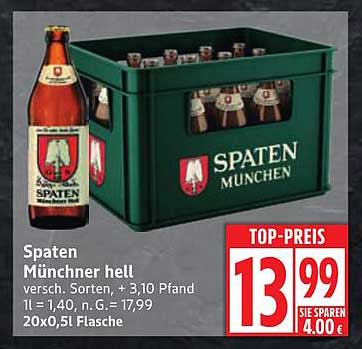 Spaten Münchner Hell 20x0,5L
