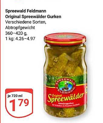 Spreewald Feldmann Original Spreewälder Gurken