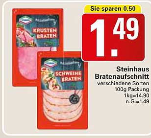 Steinhaus Bratenaufschnitt verschiedene Sorten 100g Packung