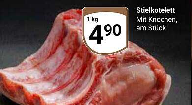 Stielkotelett mit Knochen, am Stück