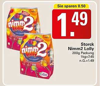Storck Nimm2 Lolly 200g Packung