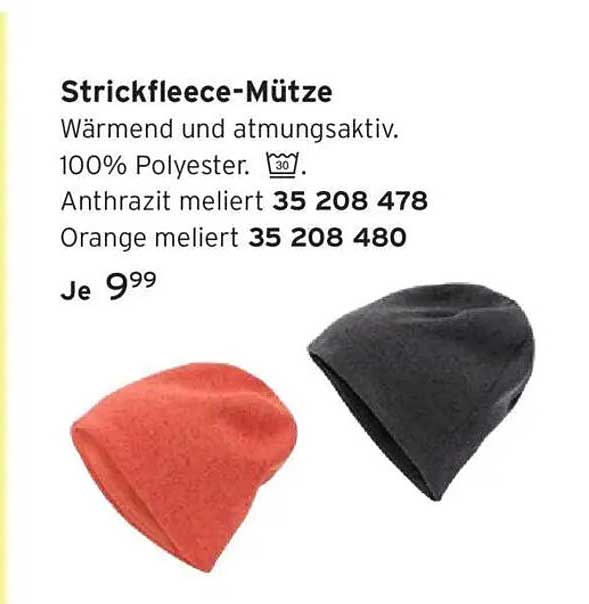Strickfleece-Mütze