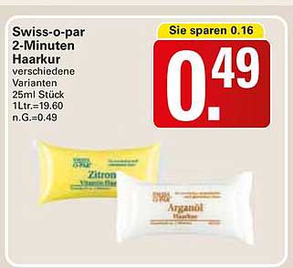 Swiss-o-par 2-Minuten Haarkur verschiedene Varianten 25ml Stück