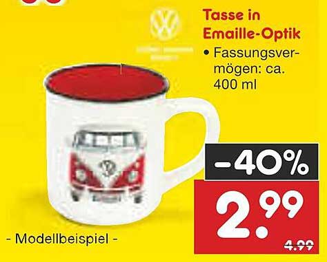 Tasse in Emaille-Optik