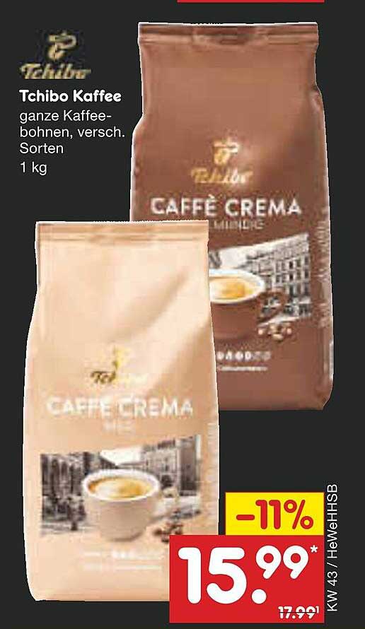 Tchibo Kaffee ganze Kaffeebohnen, verschieden Sorten 1 kg
