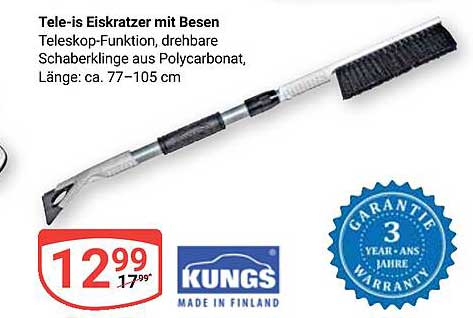 Tele-is Eiskratzer mit Besen