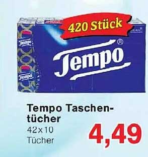 Tempo Taschentücher 42x10 Stück