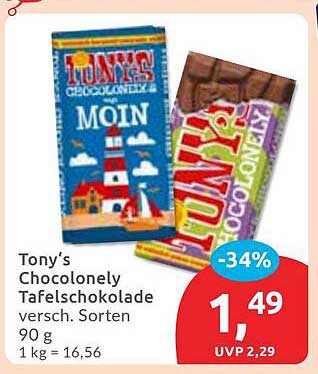 Tony's Chocolonely Tafelschokolade - verschiedene Sorten 90 g
