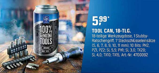 TOOL CAN, 18-TLG.