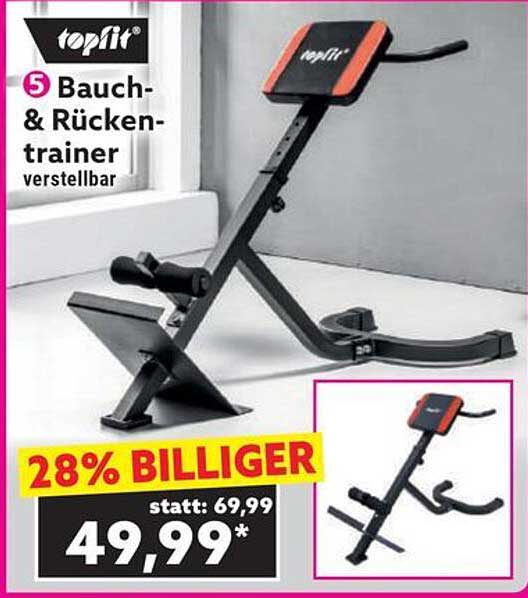 topfit Bauch- & Rückentrainer verstellbar
