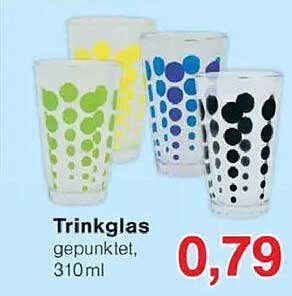 Trinkglas gepunktet, 310 ml