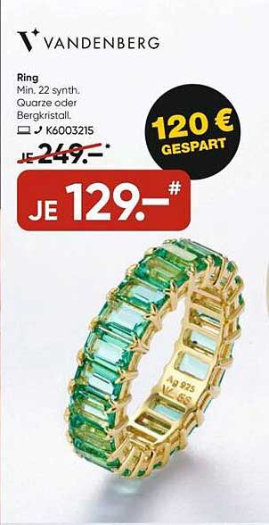 VANDENBERG Ring – Eleganz trifft Sparsamkeit!